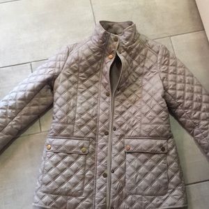 Quilted lucky brand taupe fall jacket